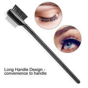 Mgaxyff Double Head Eyelash \u0026 Eyebrow Brush Comb Stainless Steel Comb Needle Wood Long Handle , Eye Lash Comb,Eyebrow Brush